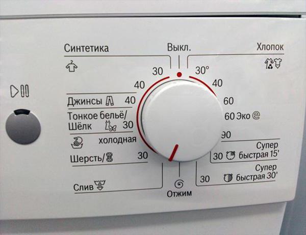 Designações na máquina de lavar Bosh Max 5