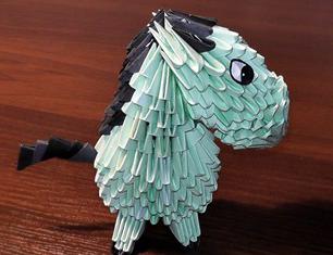 Como fazer origami-horse a partir de módulos?
