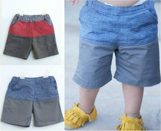 costurar shorts para o padrão de menino 