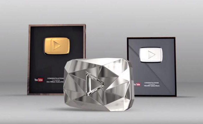 botão de diamante do youtube