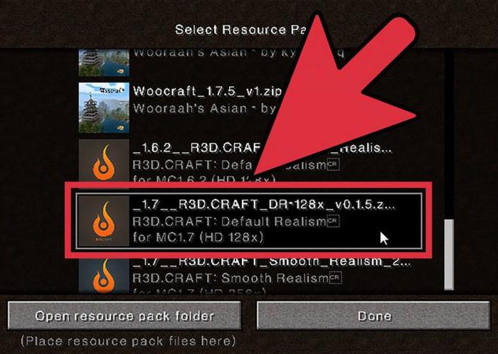 Detalhes sobre como instalar os pacotes de recursos no "Maincrafter"