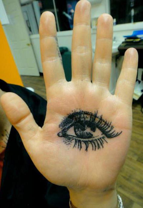 uma tatuagem na palma da sua mão