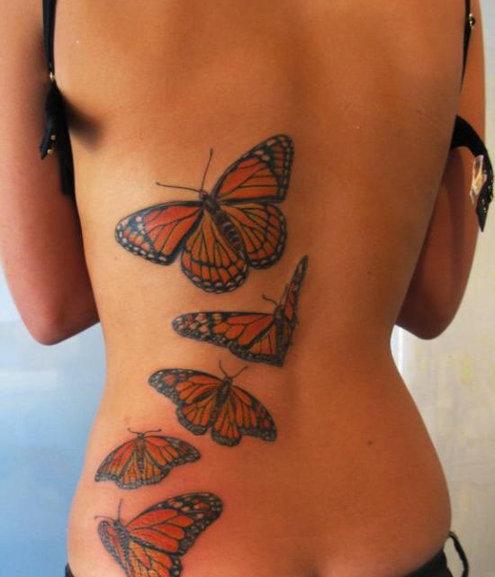 Tatuagem para meninas nas costas